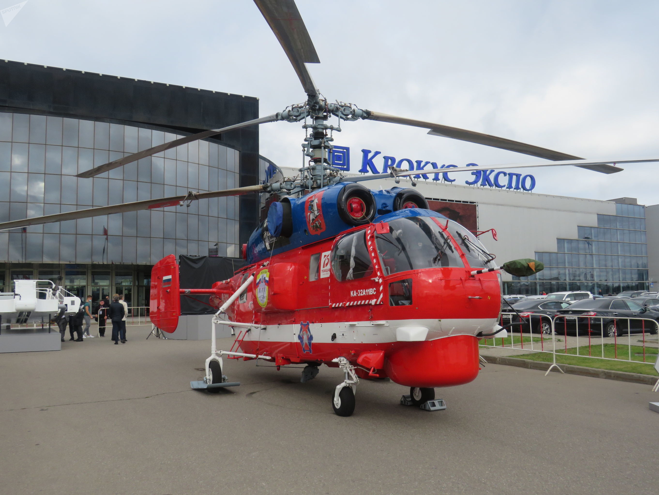 Вертолёт Ка-32А11ВС на выставке HeliRussia-2020