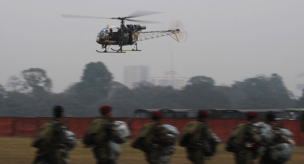 印军一架直升机在该国东部失事