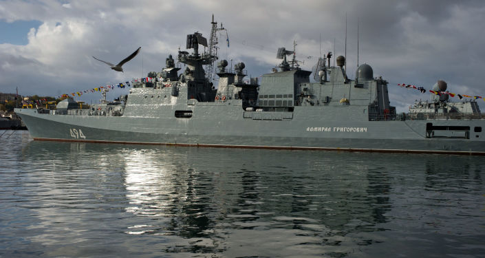 俄黑海舰队军舰在地中海军演期间进行了海上遭遇战演习