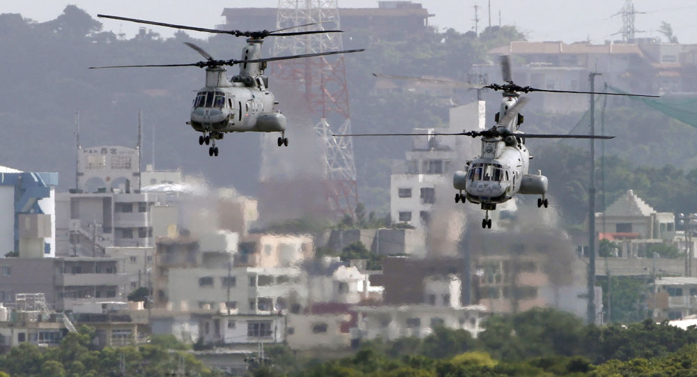美军直升机再次迫降日本冲绳群岛