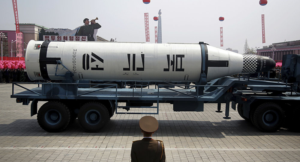 朝鲜阅兵式展示北极星4A潜射弹道导弹