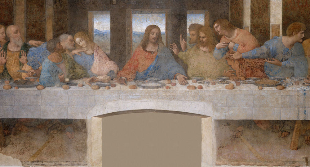 英国教堂中出现黑皮肤基督的《最后的晚餐》画作