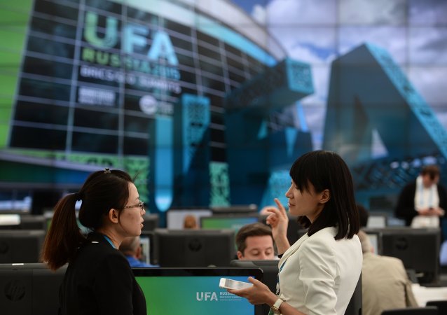 金砖上合峰会国际新闻中心在乌法启用