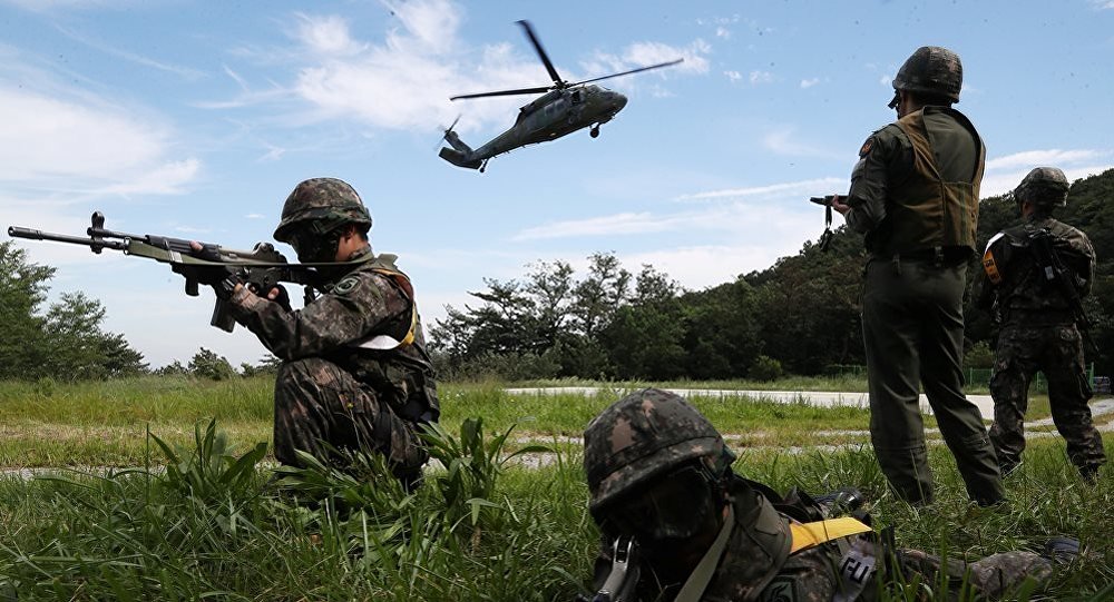 美韩因最近朝鲜导弹试射举行联合演习