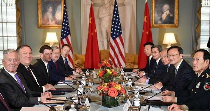 美国与中国会谈图片