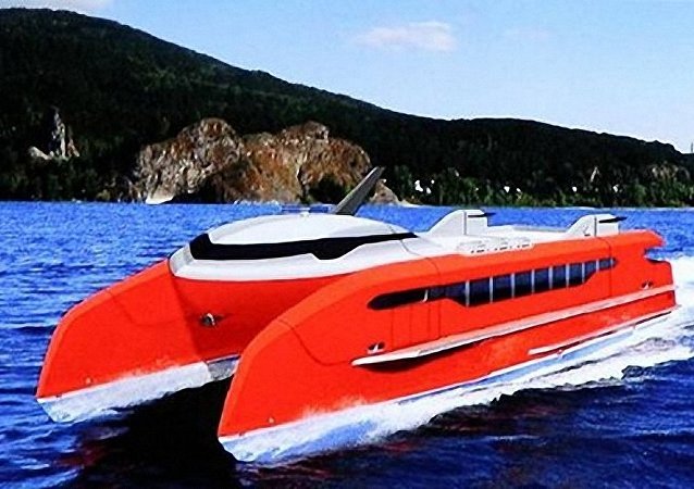 俄罗斯设计出适合在西伯利亚河道使用的高速双体船