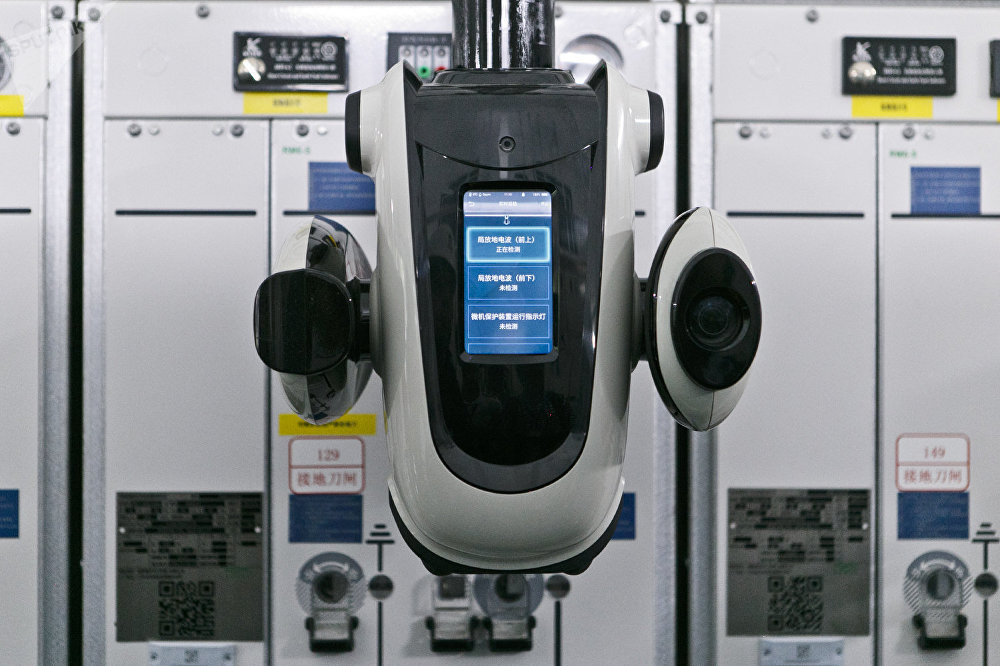 2019第七届世界军人运动会指挥中心的机器人,可远程监控塔子湖体育