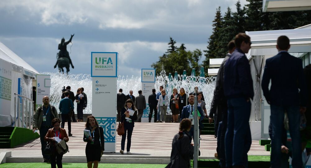 金砖上合峰会国际新闻中心在乌法启用